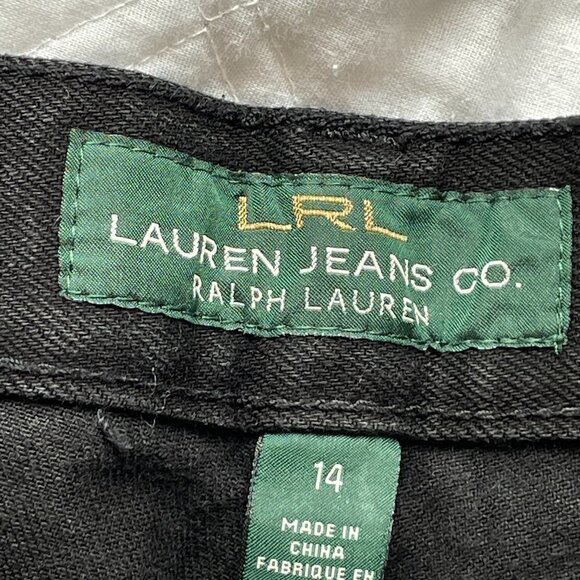Ralph Lauren Classic Boot Cut Stretch Jeans High Rise Black Size 14 - Picture 6 of 7